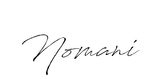 Create a beautiful signature design for name Nomani. With this signature (Antro_Vectra) fonts, you can make a handwritten signature for free. Nomani signature style 6 images and pictures png
