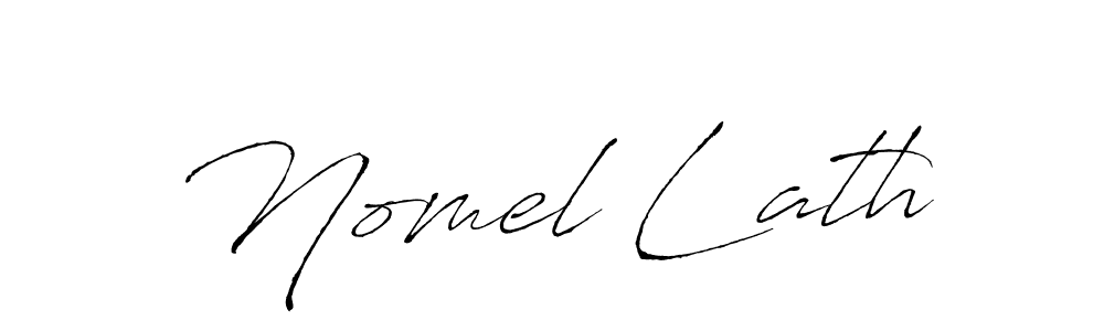 How to make Nomel Lath name signature. Use Antro_Vectra style for creating short signs online. This is the latest handwritten sign. Nomel Lath signature style 6 images and pictures png