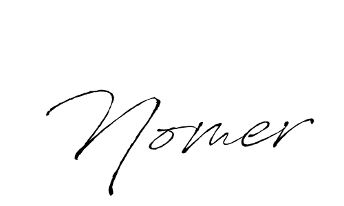 How to make Nomer signature? Antro_Vectra is a professional autograph style. Create handwritten signature for Nomer name. Nomer signature style 6 images and pictures png