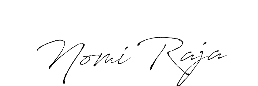 Create a beautiful signature design for name Nomi Raja. With this signature (Antro_Vectra) fonts, you can make a handwritten signature for free. Nomi Raja signature style 6 images and pictures png