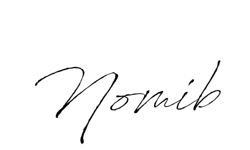 Design your own signature with our free online signature maker. With this signature software, you can create a handwritten (Antro_Vectra) signature for name Nomib. Nomib signature style 6 images and pictures png