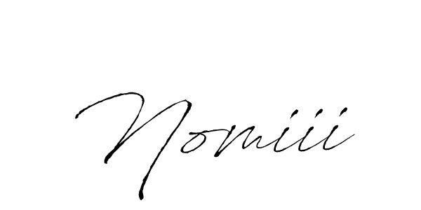 if you are searching for the best signature style for your name Nomiii. so please give up your signature search. here we have designed multiple signature styles  using Antro_Vectra. Nomiii signature style 6 images and pictures png