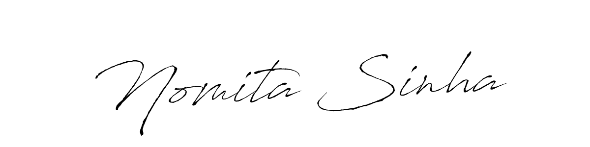 Make a beautiful signature design for name Nomita Sinha. With this signature (Antro_Vectra) style, you can create a handwritten signature for free. Nomita Sinha signature style 6 images and pictures png