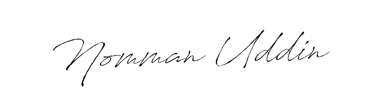 Nomman Uddin stylish signature style. Best Handwritten Sign (Antro_Vectra) for my name. Handwritten Signature Collection Ideas for my name Nomman Uddin. Nomman Uddin signature style 6 images and pictures png