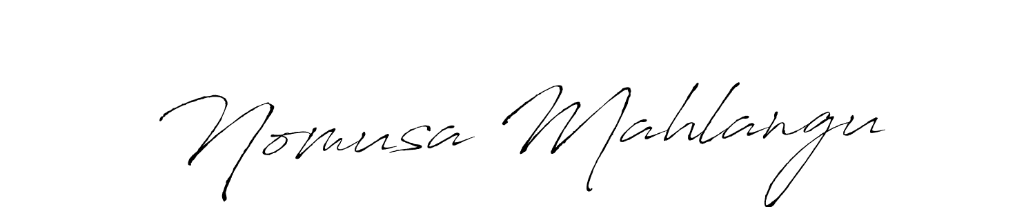 You should practise on your own different ways (Antro_Vectra) to write your name (Nomusa Mahlangu) in signature. don't let someone else do it for you. Nomusa Mahlangu signature style 6 images and pictures png