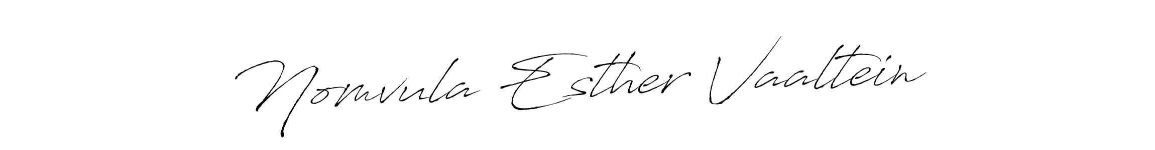 How to make Nomvula Esther Vaaltein name signature. Use Antro_Vectra style for creating short signs online. This is the latest handwritten sign. Nomvula Esther Vaaltein signature style 6 images and pictures png