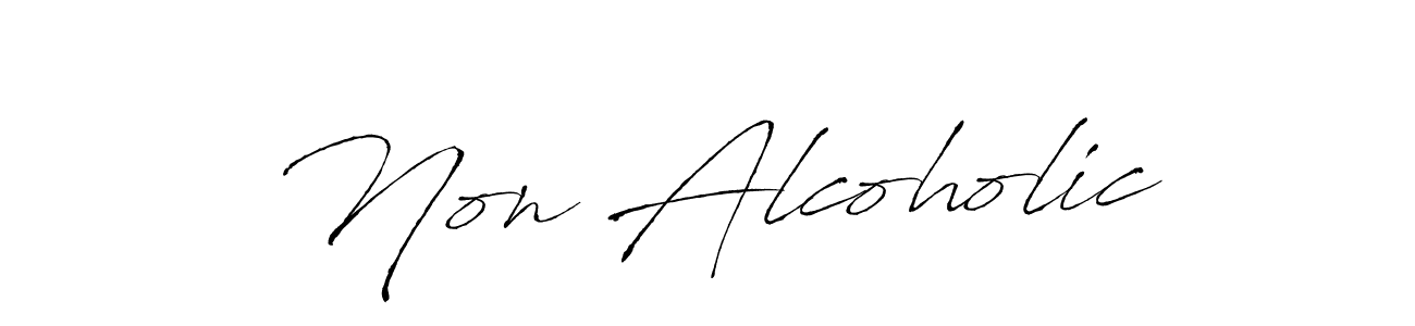 How to make Non Alcoholic name signature. Use Antro_Vectra style for creating short signs online. This is the latest handwritten sign. Non Alcoholic signature style 6 images and pictures png