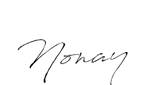 How to make Nonay signature? Antro_Vectra is a professional autograph style. Create handwritten signature for Nonay name. Nonay signature style 6 images and pictures png