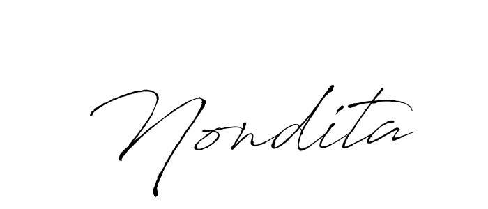 Similarly Antro_Vectra is the best handwritten signature design. Signature creator online .You can use it as an online autograph creator for name Nondita. Nondita signature style 6 images and pictures png