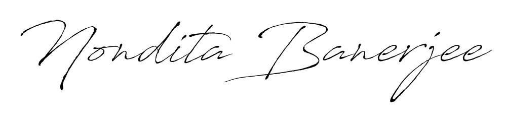 Use a signature maker to create a handwritten signature online. With this signature software, you can design (Antro_Vectra) your own signature for name Nondita Banerjee. Nondita Banerjee signature style 6 images and pictures png