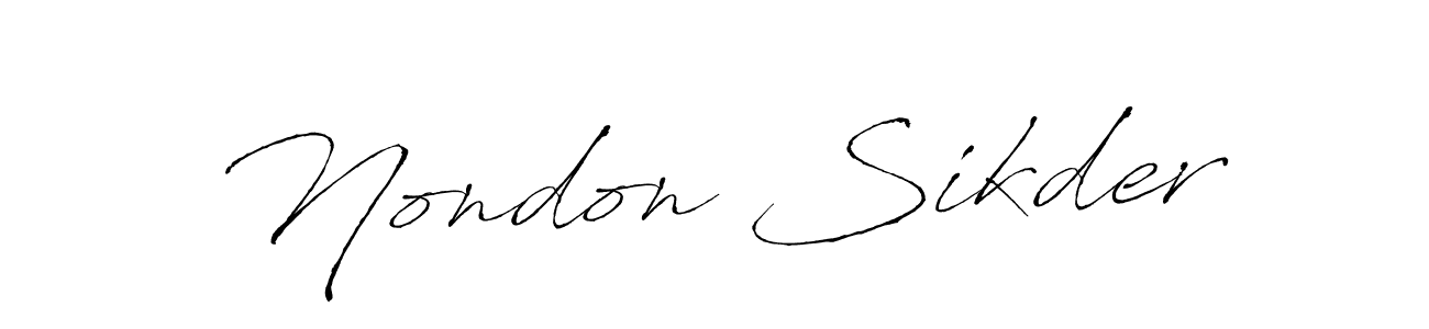How to make Nondon Sikder signature? Antro_Vectra is a professional autograph style. Create handwritten signature for Nondon Sikder name. Nondon Sikder signature style 6 images and pictures png