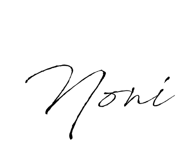 Design your own signature with our free online signature maker. With this signature software, you can create a handwritten (Antro_Vectra) signature for name Noni. Noni signature style 6 images and pictures png