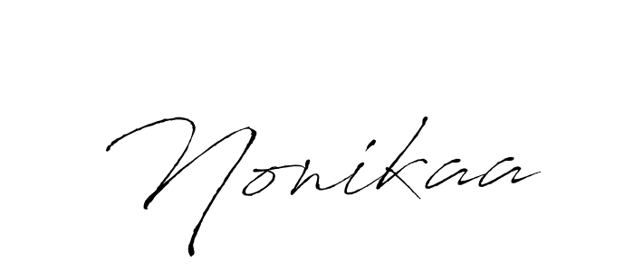 Nonikaa stylish signature style. Best Handwritten Sign (Antro_Vectra) for my name. Handwritten Signature Collection Ideas for my name Nonikaa. Nonikaa signature style 6 images and pictures png