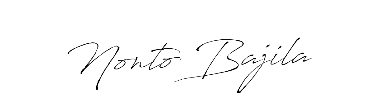 Also You can easily find your signature by using the search form. We will create Nonto Bajila name handwritten signature images for you free of cost using Antro_Vectra sign style. Nonto Bajila signature style 6 images and pictures png