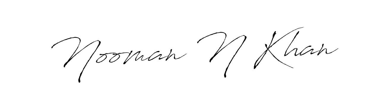 Design your own signature with our free online signature maker. With this signature software, you can create a handwritten (Antro_Vectra) signature for name Nooman N Khan. Nooman N Khan signature style 6 images and pictures png