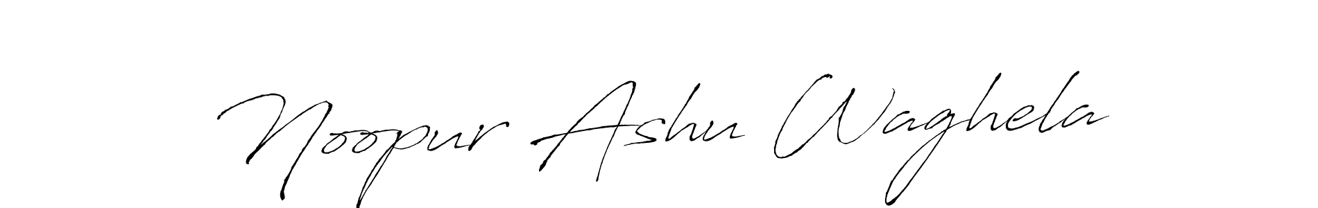 Antro_Vectra is a professional signature style that is perfect for those who want to add a touch of class to their signature. It is also a great choice for those who want to make their signature more unique. Get Noopur Ashu Waghela name to fancy signature for free. Noopur Ashu Waghela signature style 6 images and pictures png