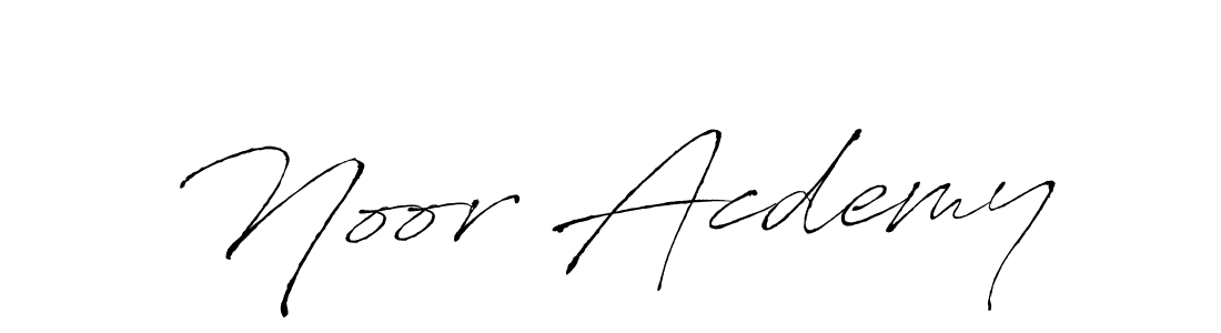 Noor Acdemy stylish signature style. Best Handwritten Sign (Antro_Vectra) for my name. Handwritten Signature Collection Ideas for my name Noor Acdemy. Noor Acdemy signature style 6 images and pictures png