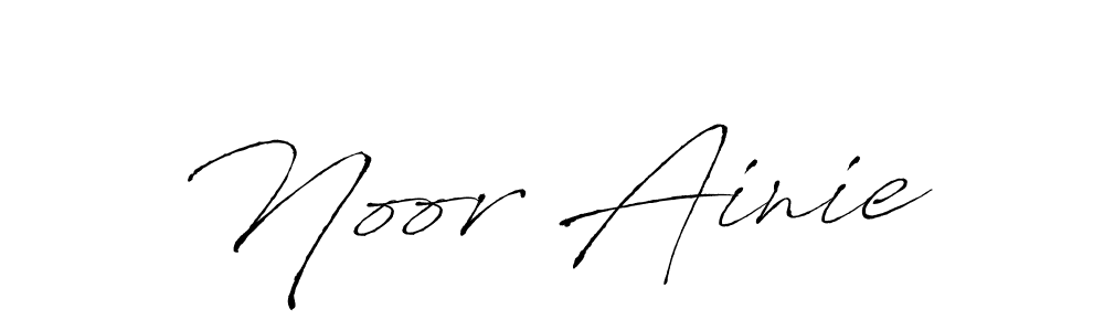 Noor Ainie stylish signature style. Best Handwritten Sign (Antro_Vectra) for my name. Handwritten Signature Collection Ideas for my name Noor Ainie. Noor Ainie signature style 6 images and pictures png