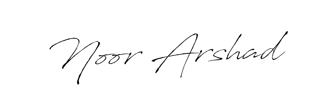 Make a beautiful signature design for name Noor Arshad. With this signature (Antro_Vectra) style, you can create a handwritten signature for free. Noor Arshad signature style 6 images and pictures png