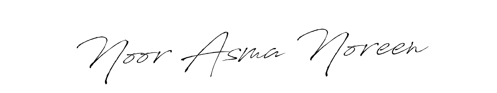 How to make Noor Asma Noreen name signature. Use Antro_Vectra style for creating short signs online. This is the latest handwritten sign. Noor Asma Noreen signature style 6 images and pictures png