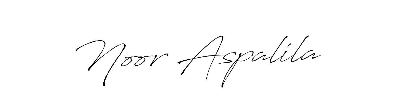 The best way (Antro_Vectra) to make a short signature is to pick only two or three words in your name. The name Noor Aspalila include a total of six letters. For converting this name. Noor Aspalila signature style 6 images and pictures png