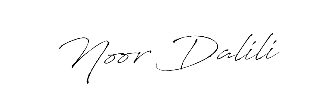 if you are searching for the best signature style for your name Noor Dalili. so please give up your signature search. here we have designed multiple signature styles  using Antro_Vectra. Noor Dalili signature style 6 images and pictures png