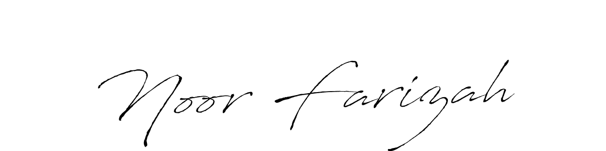 The best way (Antro_Vectra) to make a short signature is to pick only two or three words in your name. The name Noor Farizah include a total of six letters. For converting this name. Noor Farizah signature style 6 images and pictures png