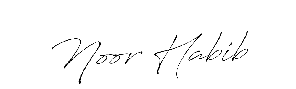 Noor Habib stylish signature style. Best Handwritten Sign (Antro_Vectra) for my name. Handwritten Signature Collection Ideas for my name Noor Habib. Noor Habib signature style 6 images and pictures png