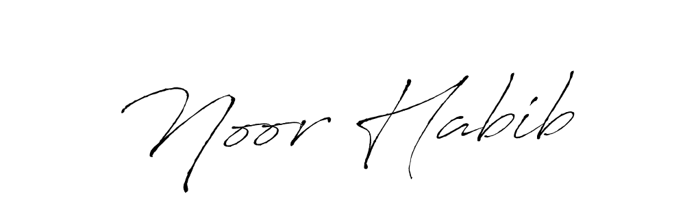 Noor Habib stylish signature style. Best Handwritten Sign (Antro_Vectra) for my name. Handwritten Signature Collection Ideas for my name Noor Habib. Noor Habib signature style 6 images and pictures png