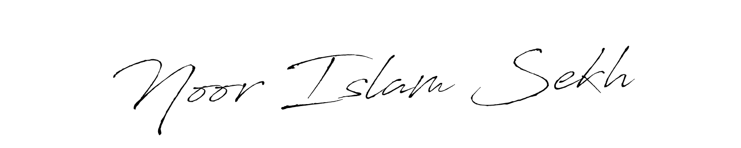 Make a beautiful signature design for name Noor Islam Sekh. With this signature (Antro_Vectra) style, you can create a handwritten signature for free. Noor Islam Sekh signature style 6 images and pictures png
