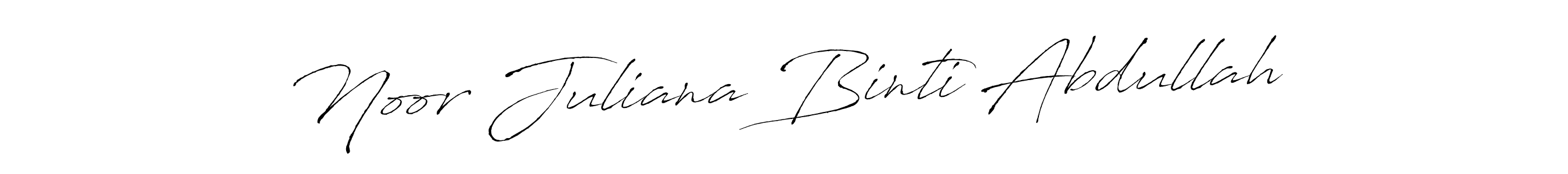 You should practise on your own different ways (Antro_Vectra) to write your name (Noor Juliana Binti Abdullah) in signature. don't let someone else do it for you. Noor Juliana Binti Abdullah signature style 6 images and pictures png