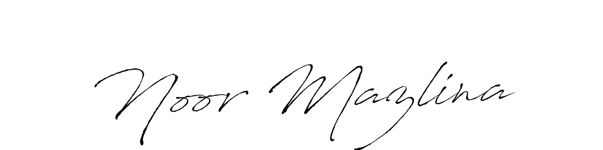 Make a beautiful signature design for name Noor Mazlina. With this signature (Antro_Vectra) style, you can create a handwritten signature for free. Noor Mazlina signature style 6 images and pictures png