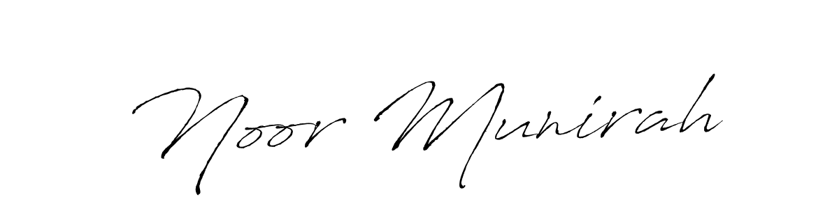 Create a beautiful signature design for name Noor Munirah. With this signature (Antro_Vectra) fonts, you can make a handwritten signature for free. Noor Munirah signature style 6 images and pictures png