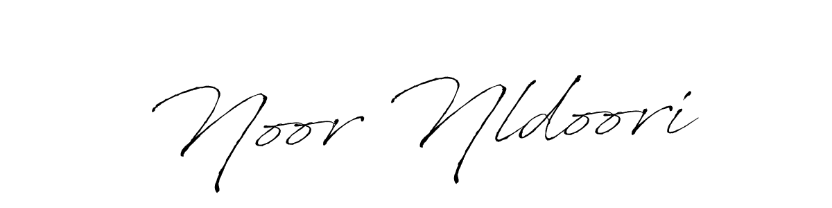 How to make Noor Nldoori name signature. Use Antro_Vectra style for creating short signs online. This is the latest handwritten sign. Noor Nldoori signature style 6 images and pictures png