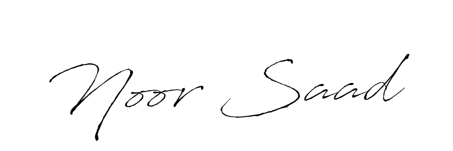 Noor Saad stylish signature style. Best Handwritten Sign (Antro_Vectra) for my name. Handwritten Signature Collection Ideas for my name Noor Saad. Noor Saad signature style 6 images and pictures png