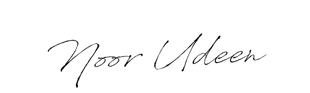 Noor Udeen stylish signature style. Best Handwritten Sign (Antro_Vectra) for my name. Handwritten Signature Collection Ideas for my name Noor Udeen. Noor Udeen signature style 6 images and pictures png