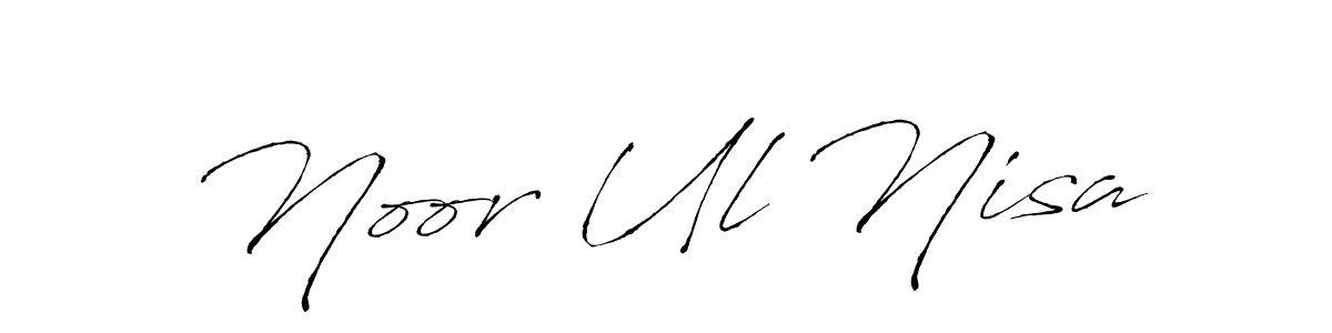 How to make Noor Ul Nisa name signature. Use Antro_Vectra style for creating short signs online. This is the latest handwritten sign. Noor Ul Nisa signature style 6 images and pictures png