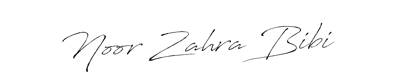 How to make Noor Zahra Bibi name signature. Use Antro_Vectra style for creating short signs online. This is the latest handwritten sign. Noor Zahra Bibi signature style 6 images and pictures png