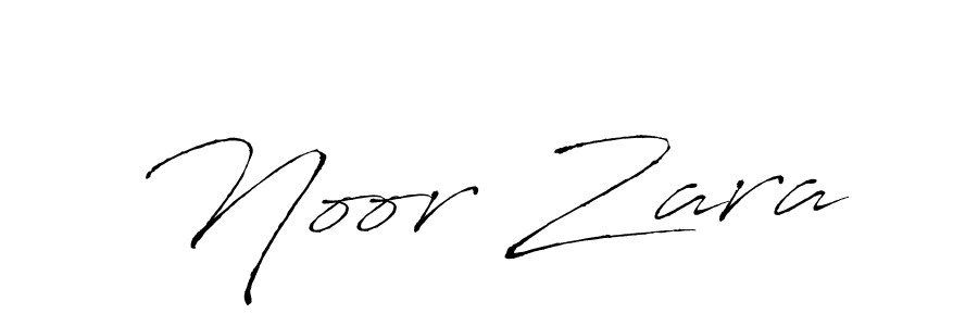 How to make Noor Zara name signature. Use Antro_Vectra style for creating short signs online. This is the latest handwritten sign. Noor Zara signature style 6 images and pictures png