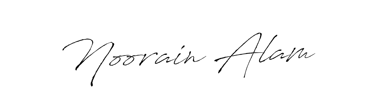 Make a beautiful signature design for name Noorain Alam. With this signature (Antro_Vectra) style, you can create a handwritten signature for free. Noorain Alam signature style 6 images and pictures png