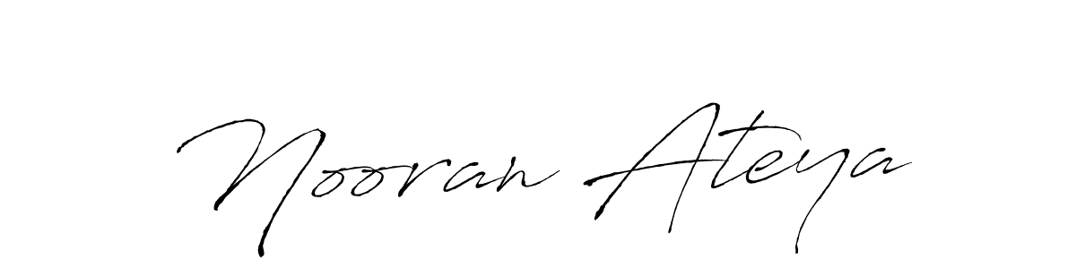 How to make Nooran Ateya name signature. Use Antro_Vectra style for creating short signs online. This is the latest handwritten sign. Nooran Ateya signature style 6 images and pictures png