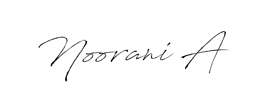 Design your own signature with our free online signature maker. With this signature software, you can create a handwritten (Antro_Vectra) signature for name Noorani A. Noorani A signature style 6 images and pictures png