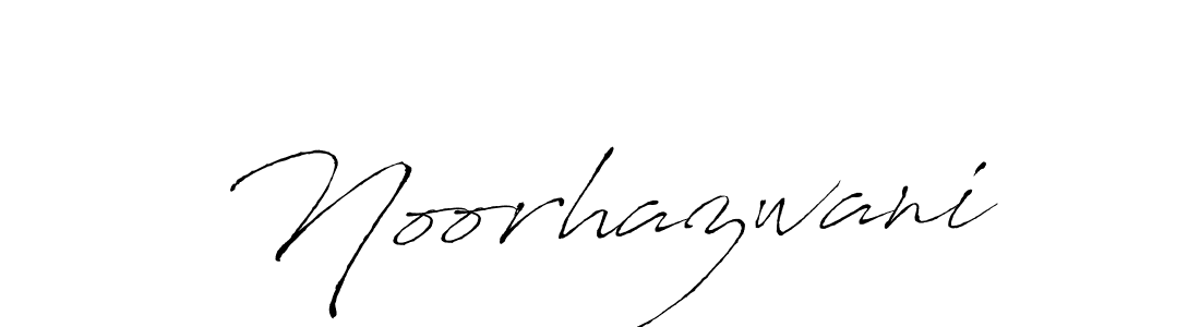Make a beautiful signature design for name Noorhazwani. With this signature (Antro_Vectra) style, you can create a handwritten signature for free. Noorhazwani signature style 6 images and pictures png