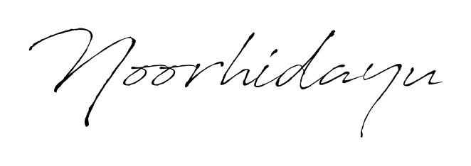 A modern signature idea for name Noorhidayu using Antro_Vectra font. Clean strokes and elegant curves make it stand out instantly. Noorhidayu signature style 6 images and pictures png