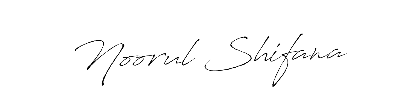Make a beautiful signature design for name Noorul Shifana. With this signature (Antro_Vectra) style, you can create a handwritten signature for free. Noorul Shifana signature style 6 images and pictures png