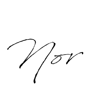 How to make Nor name signature. Use Antro_Vectra style for creating short signs online. This is the latest handwritten sign. Nor signature style 6 images and pictures png