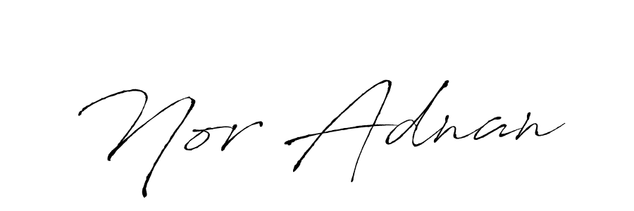 Create a beautiful signature design for name Nor Adnan. With this signature (Antro_Vectra) fonts, you can make a handwritten signature for free. Nor Adnan signature style 6 images and pictures png