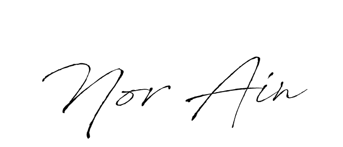 Create a beautiful signature design for name Nor Ain. With this signature (Antro_Vectra) fonts, you can make a handwritten signature for free. Nor Ain signature style 6 images and pictures png