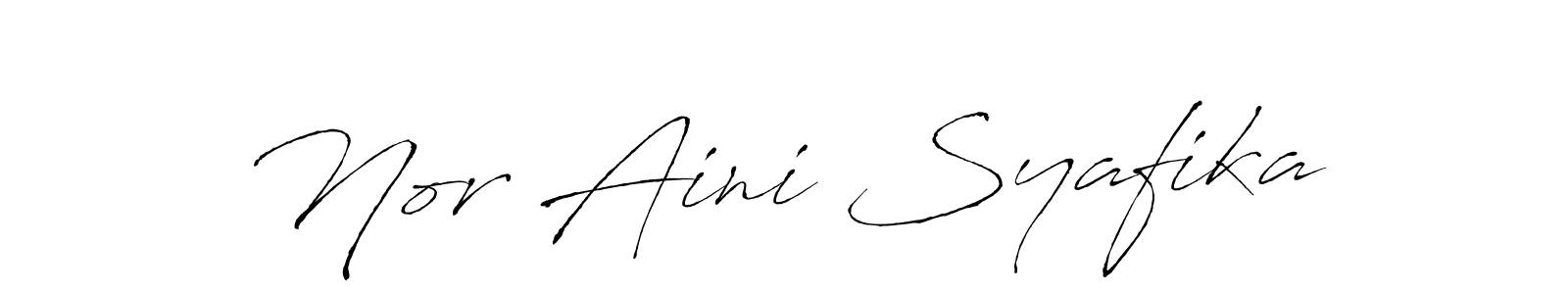Also we have Nor Aini Syafika name is the best signature style. Create professional handwritten signature collection using Antro_Vectra autograph style. Nor Aini Syafika signature style 6 images and pictures png