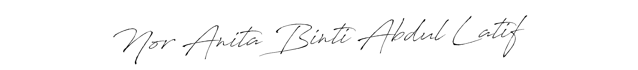 Make a short Nor Anita Binti Abdul Latif signature style. Manage your documents anywhere anytime using Antro_Vectra. Create and add eSignatures, submit forms, share and send files easily. Nor Anita Binti Abdul Latif signature style 6 images and pictures png